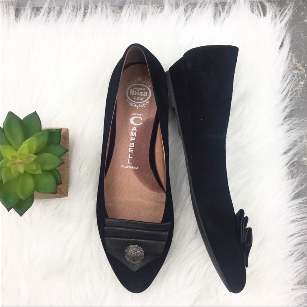 Jeffery Campbell black button flats